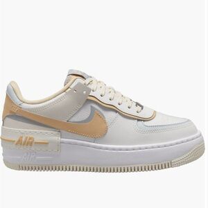 Nike Air Force 1 shadow sneaker cream and tan